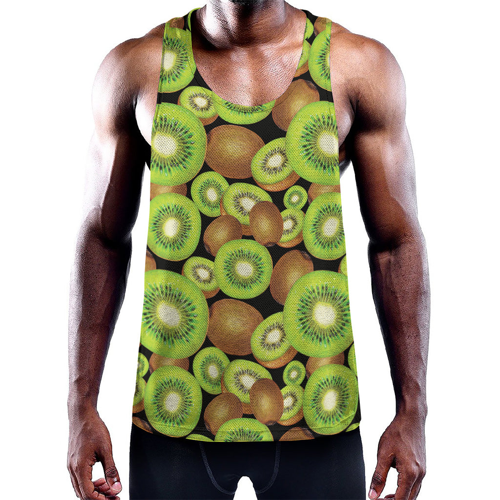 Watercolor Kiwi Pattern Print Training Tank Top