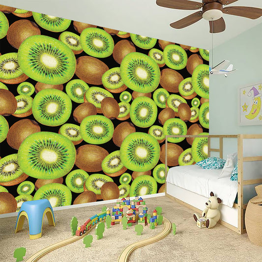 Watercolor Kiwi Pattern Print Wall Sticker