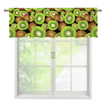 Watercolor Kiwi Pattern Print Window Valance