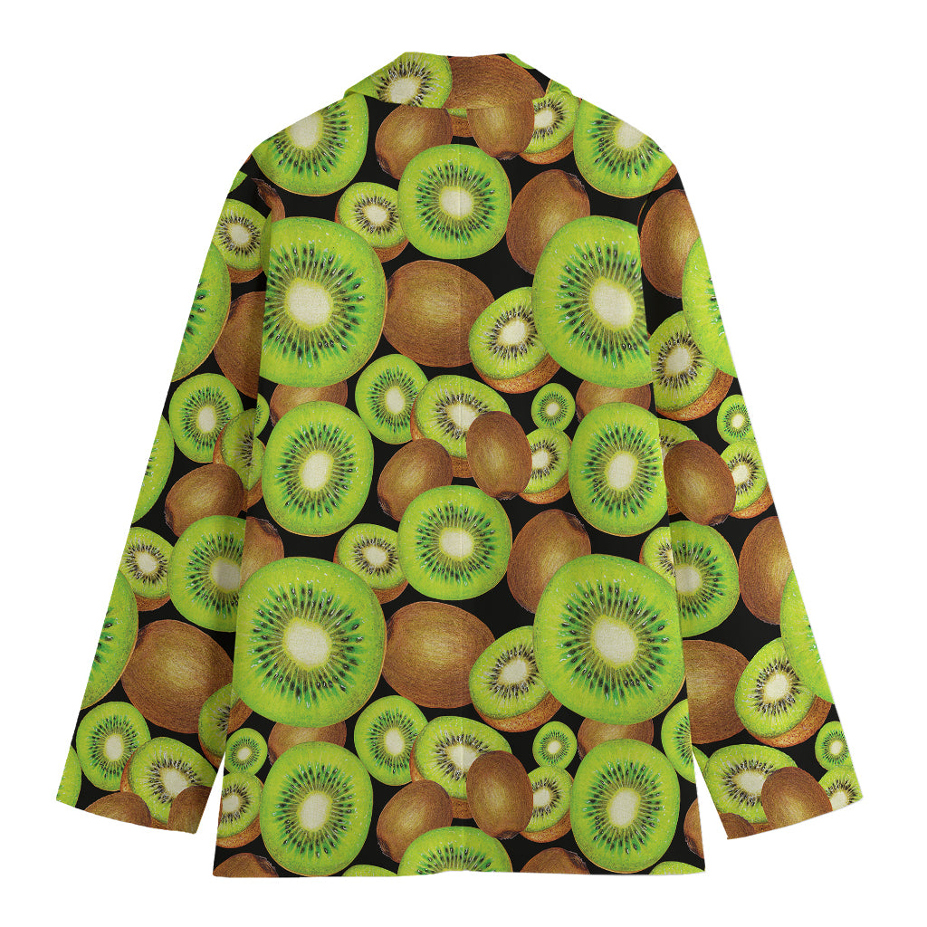 Watercolor Kiwi Pattern Print Women's Blazer