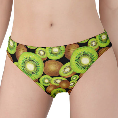Watercolor Kiwi Pattern Print Women's Panties