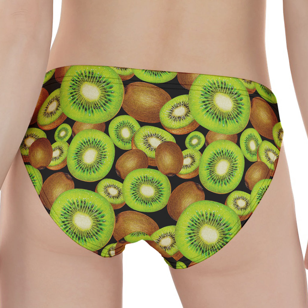 Watercolor Kiwi Pattern Print Women's Panties