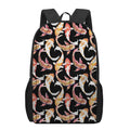Watercolor Koi Carp Fish Pattern Print 17 Inch Backpack