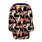 Watercolor Koi Carp Fish Pattern Print Baby Seat Cover