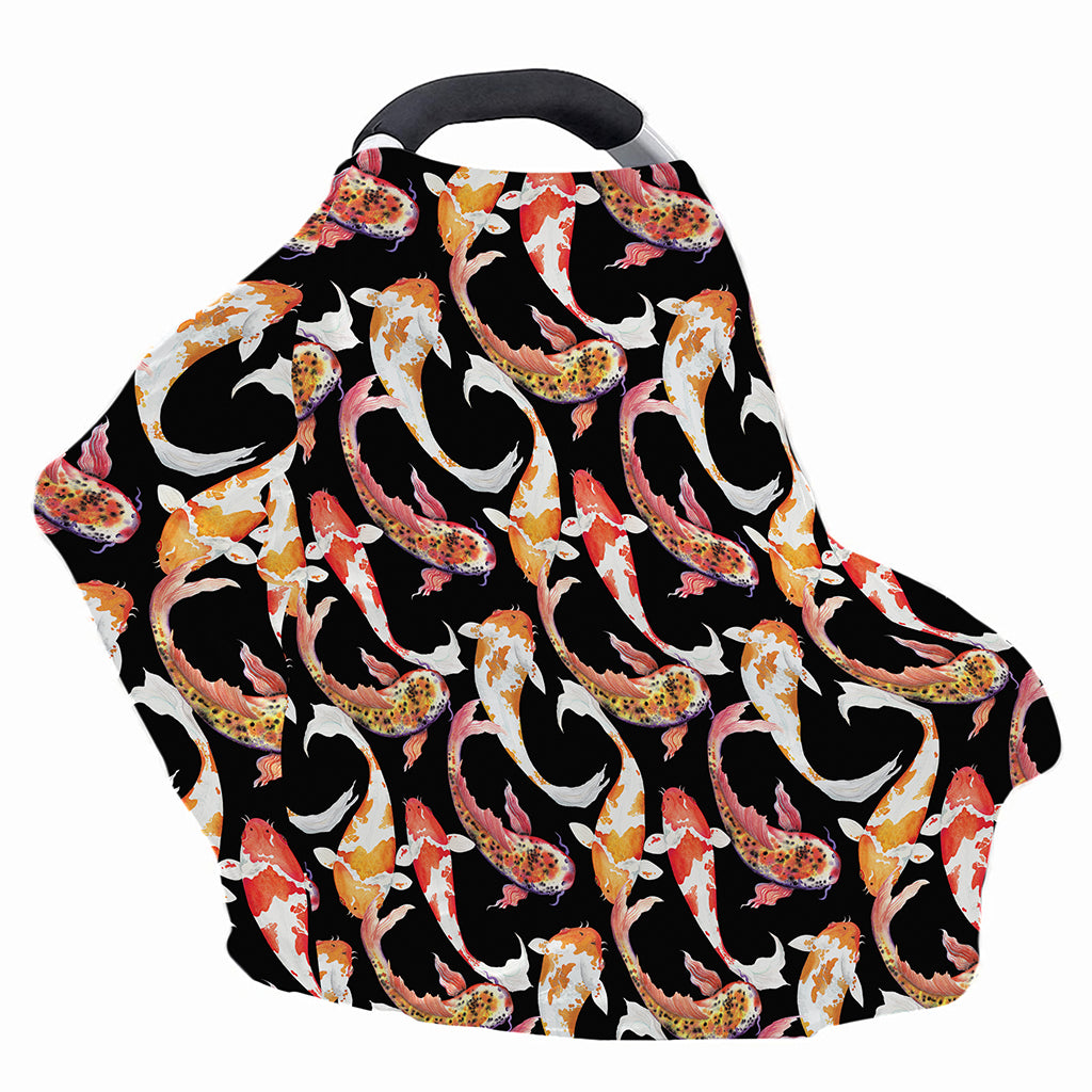 Watercolor Koi Carp Fish Pattern Print Baby Seat Cover