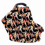 Watercolor Koi Carp Fish Pattern Print Baby Seat Cover
