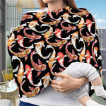 Watercolor Koi Carp Fish Pattern Print Baby Seat Cover
