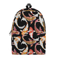 Watercolor Koi Carp Fish Pattern Print School Backpack