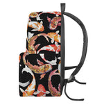 Watercolor Koi Carp Fish Pattern Print Backpack