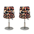 Watercolor Koi Carp Fish Pattern Print Bar Stool Covers