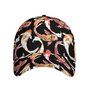 Watercolor Koi Carp Fish Pattern Print Baseball Cap