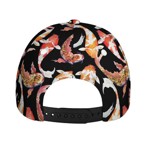 Watercolor Koi Carp Fish Pattern Print Baseball Cap