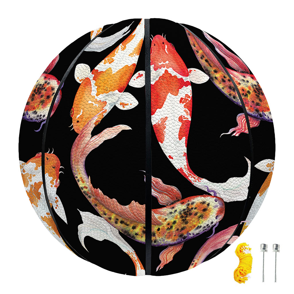 Watercolor Koi Carp Fish Pattern Print Basketball