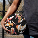Watercolor Koi Carp Fish Pattern Print Basketball