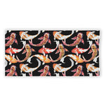 Watercolor Koi Carp Fish Pattern Print Beach Towel