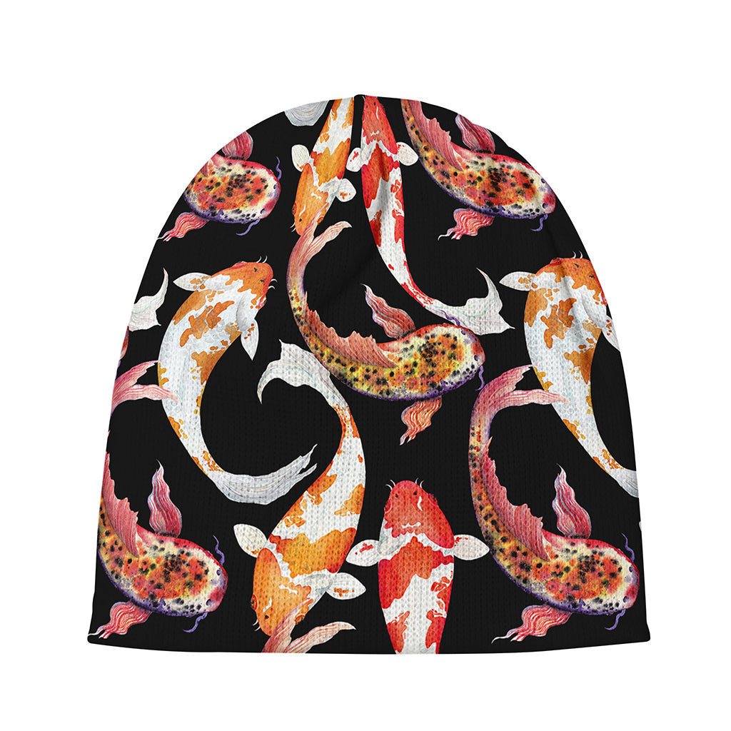 Watercolor Koi Carp Fish Pattern Print Beanie