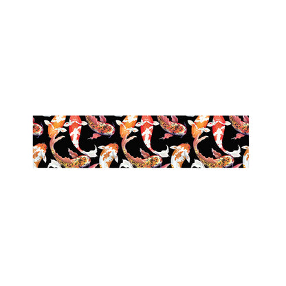 Watercolor Koi Carp Fish Pattern Print Bed Runner