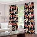 Watercolor Koi Carp Fish Pattern Print Dimout Grommet Curtains
