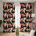 Watercolor Koi Carp Fish Pattern Print Dimout Pencil Pleat Curtains