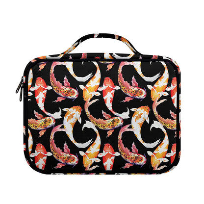 Watercolor Koi Carp Fish Pattern Print Briefcase Bible Bag