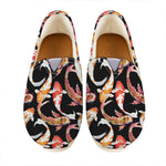Watercolor Koi Carp Fish Pattern Print Casual Shoes