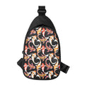 Watercolor Koi Carp Fish Pattern Print Sling Bag