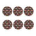 Watercolor Koi Carp Fish Pattern Print Coaster Set