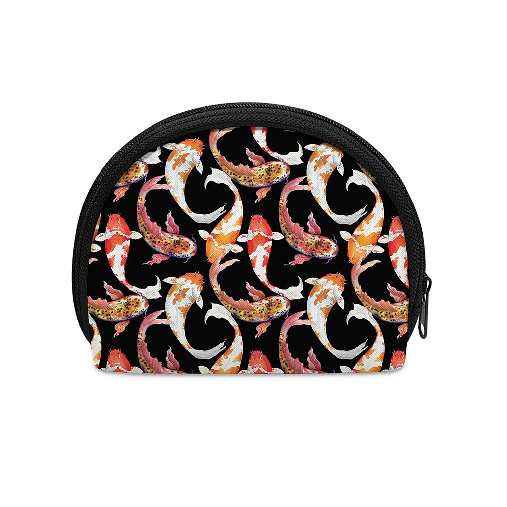 Watercolor Koi Carp Fish Pattern Print Coin Purse