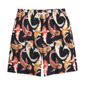 Watercolor Koi Carp Fish Pattern Print Cotton Shorts