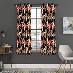 Watercolor Koi Carp Fish Pattern Print Curtain