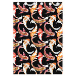 Watercolor Koi Carp Fish Pattern Print Curtain