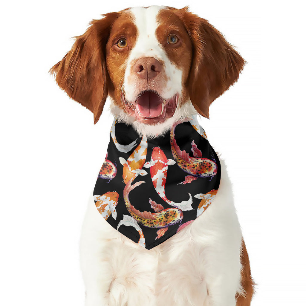 Watercolor Koi Carp Fish Pattern Print Dog Bandana