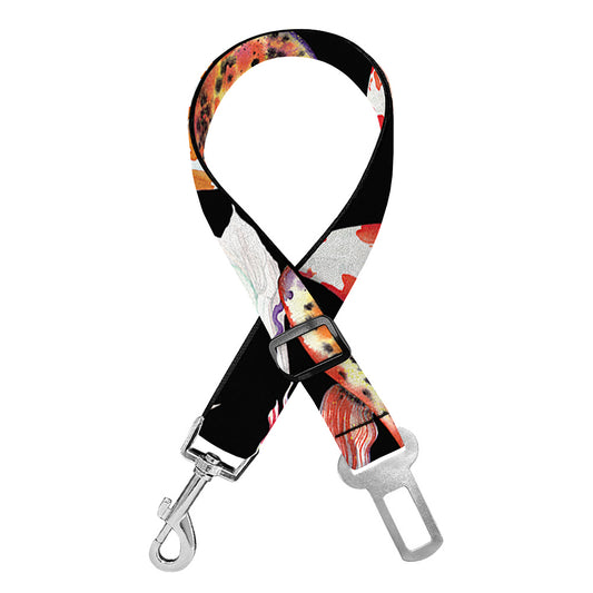 Watercolor Koi Carp Fish Pattern Print Dog Seat Belt