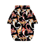 Watercolor Koi Carp Fish Pattern Print Dog Zip Up Hoodie