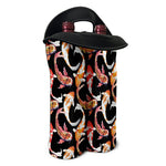 Watercolor Koi Carp Fish Pattern Print Double Neoprene Wine Tote