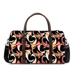 Watercolor Koi Carp Fish Pattern Print Duffle Bag