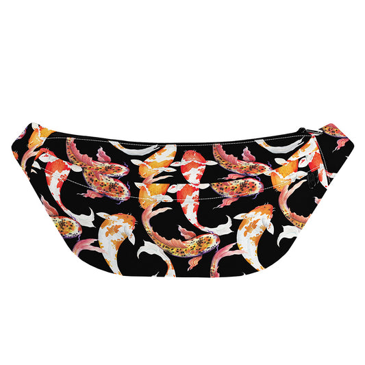 Watercolor Koi Carp Fish Pattern Print Fanny Pack