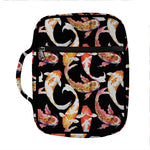 Watercolor Koi Carp Fish Pattern Print Front Pocket Bible Bag