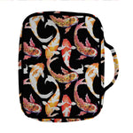 Watercolor Koi Carp Fish Pattern Print Front Pocket Bible Bag