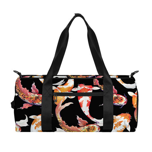 Watercolor Koi Carp Fish Pattern Print Gym Bag