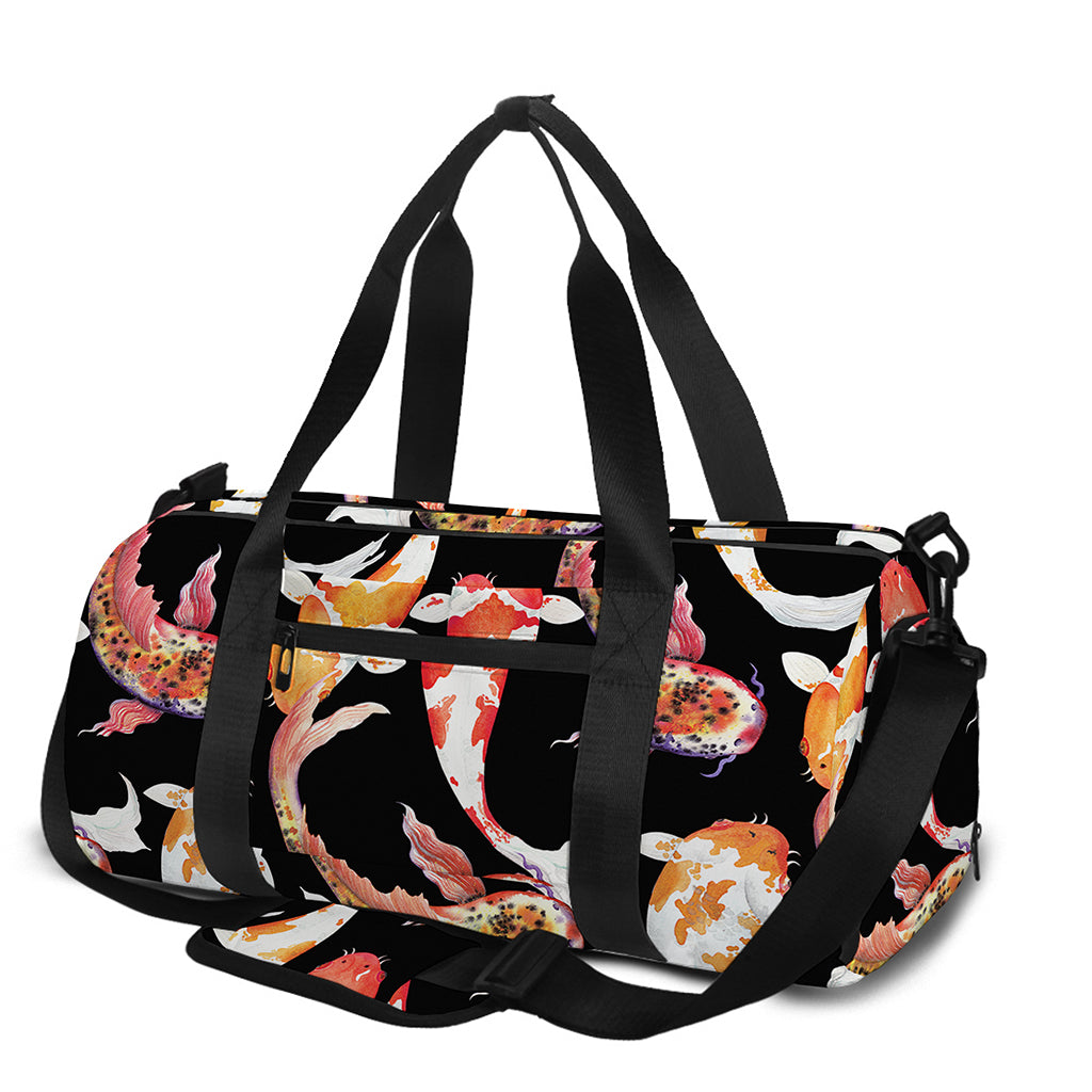 Watercolor Koi Carp Fish Pattern Print Gym Bag