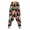 Watercolor Koi Carp Fish Pattern Print Hammer Pants