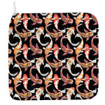 Watercolor Koi Carp Fish Pattern Print Hand Towel