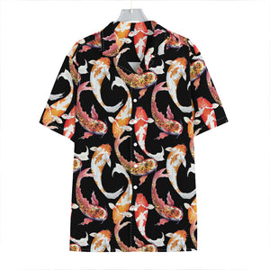 Watercolor Koi Carp Fish Pattern Print Hawaiian Shirt