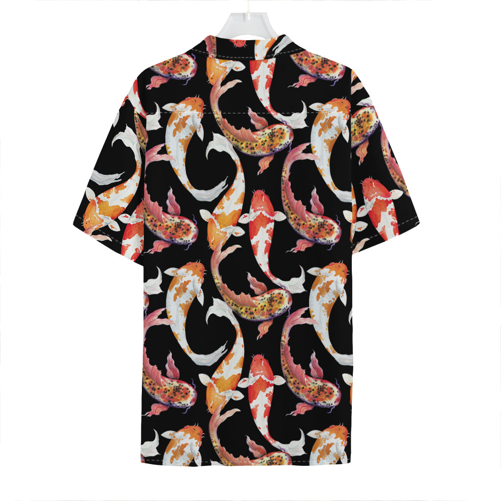 Watercolor Koi Carp Fish Pattern Print Hawaiian Shirt