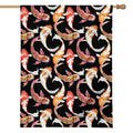 Watercolor Koi Carp Fish Pattern Print House Flag