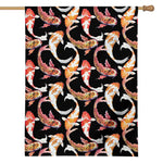 Watercolor Koi Carp Fish Pattern Print House Flag