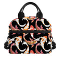 Watercolor Koi Carp Fish Pattern Print Insulated Lunch Bag