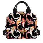 Watercolor Koi Carp Fish Pattern Print Insulated Lunch Bag