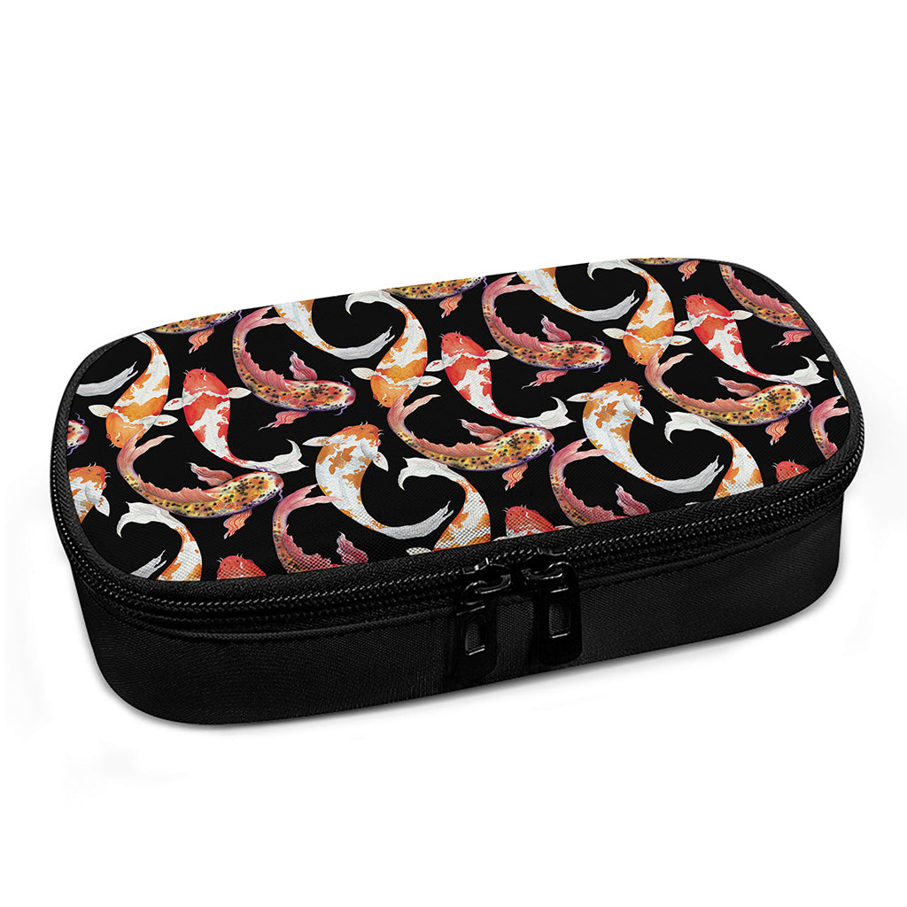 Watercolor Koi Carp Fish Pattern Print Insulin Cooler Travel Case
